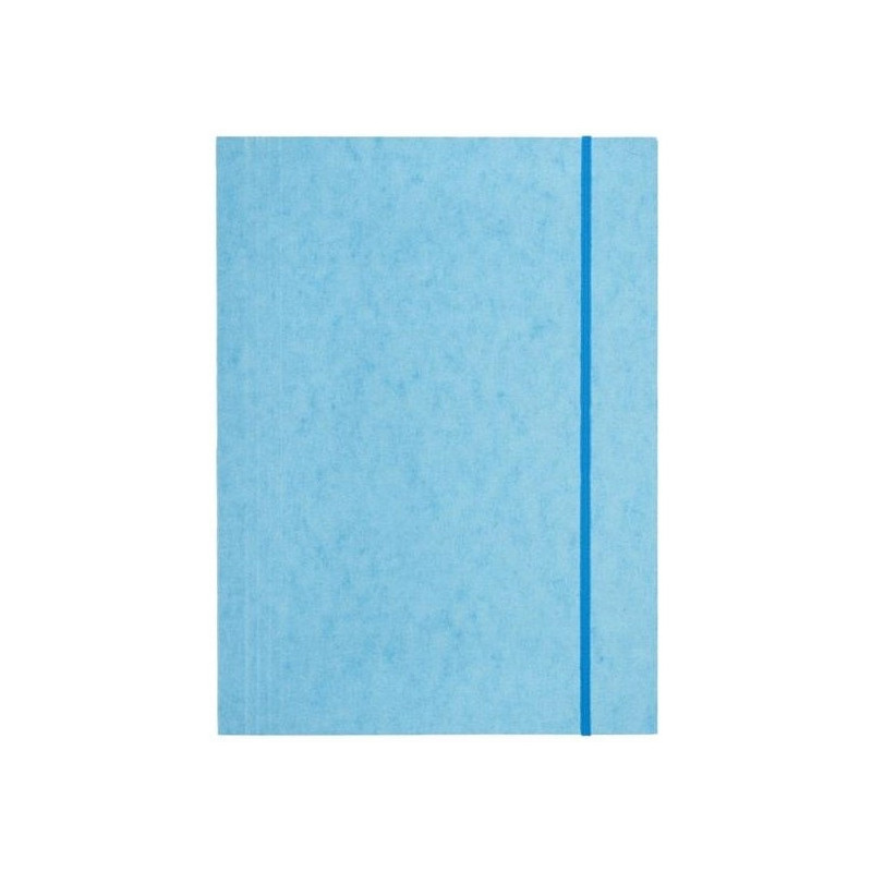 Teczka z gumką prostą NATUNA A4 preszpan jasna niebieska 390g