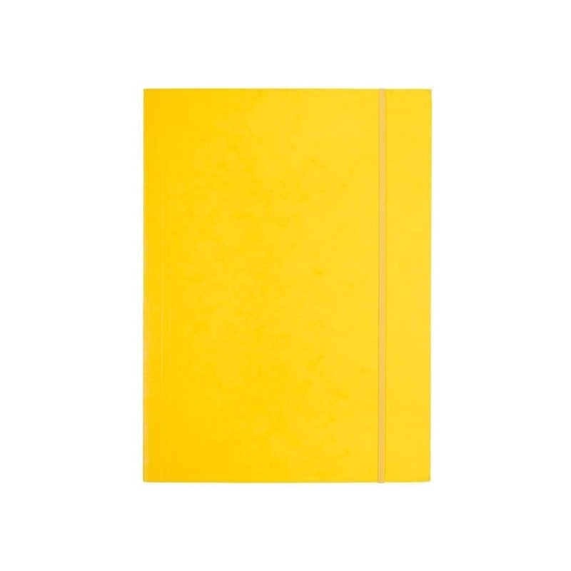 Teczka z gumką prostą NATUNA A4 preszpan żółta 390g