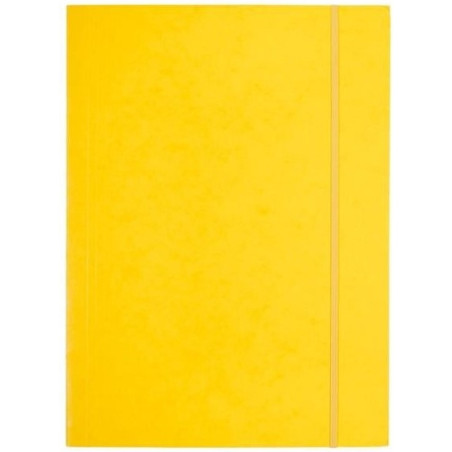 Teczka z gumką prostą NATUNA A4 preszpan żółta 390g