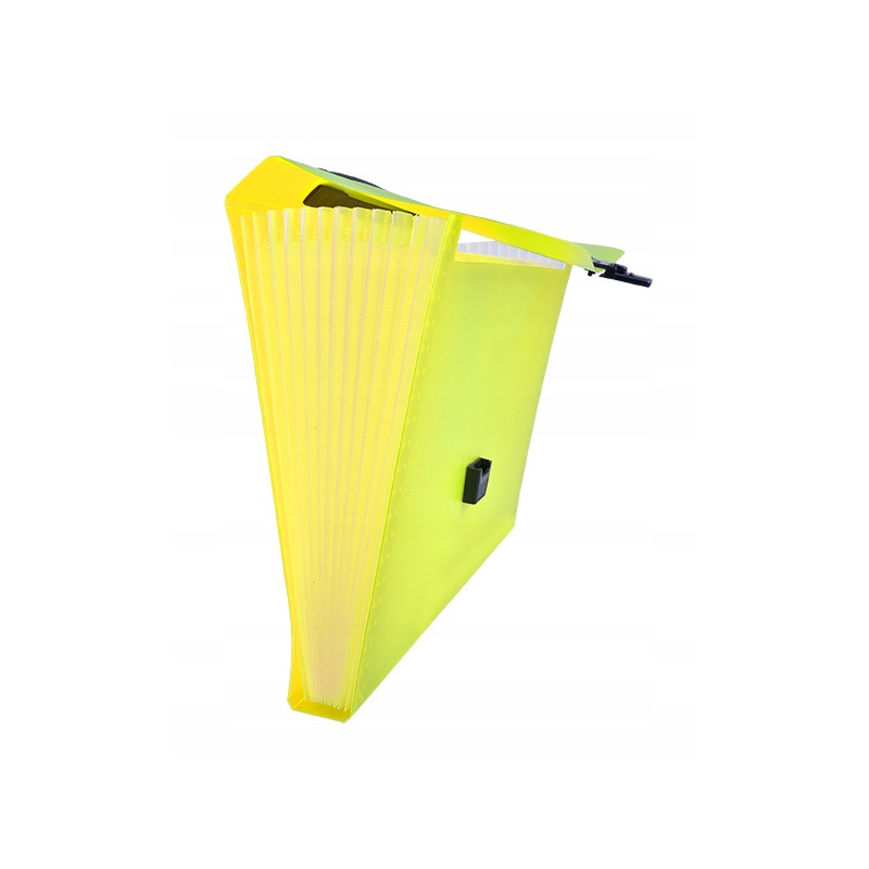 Teczka A4 harmonijkowa PP 13przegródek z rączką żółta BT623-Y TETIS