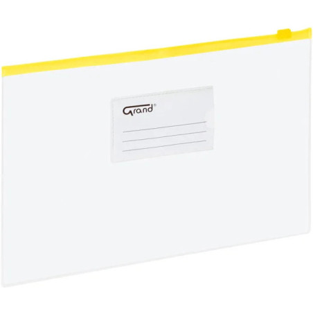 Koperta foliowa A4 na suwak EC009B żółta 120-1463 GRAND