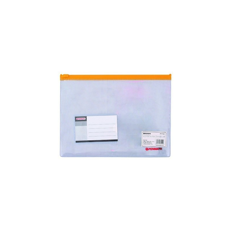 Teczka kopertowa A5 PCV zamek strunowy żółta F54 TT6690 PENMATE