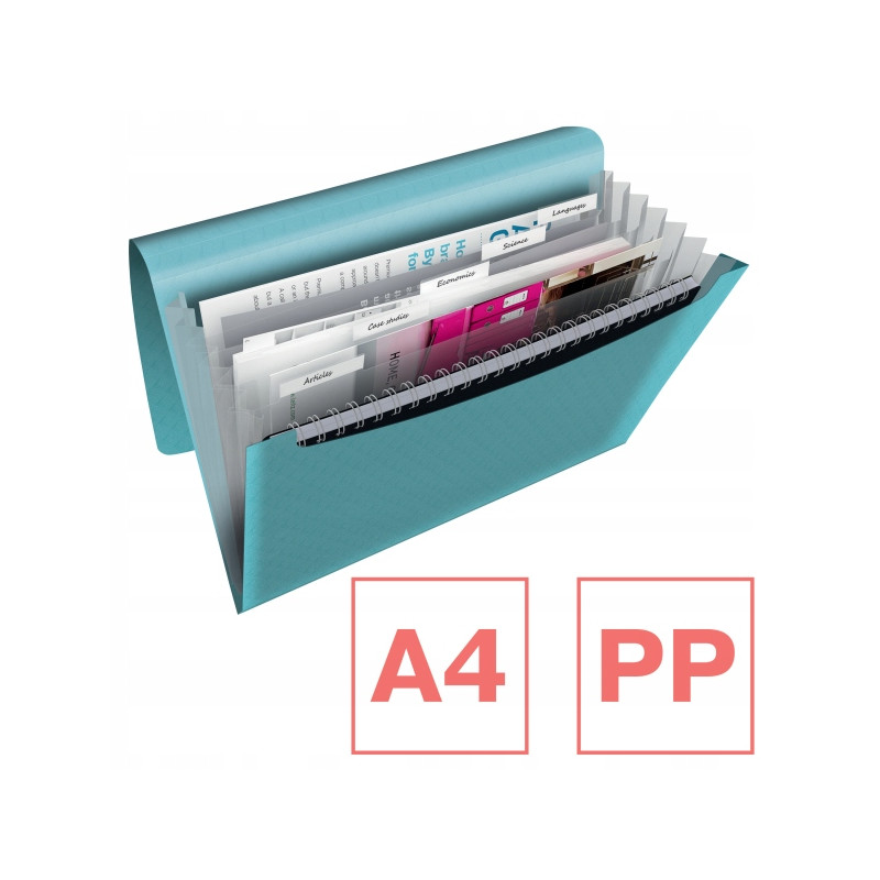 Teczka z przegródkami niebieska ESSELTE COLOUR"ICE 626252