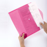 Teczka kopertowa A4 PP różowa 5530 007535 D.RECT