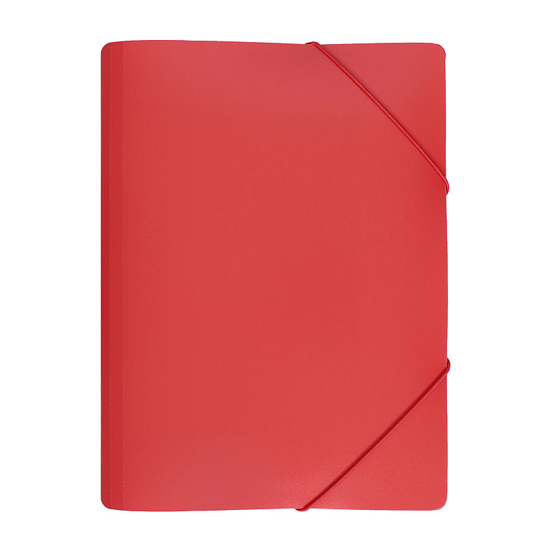 Teczka z gumką szeroka na dokumenty A4 PP s.pomarańczy czerwona TGS-01-01 BIURFOL