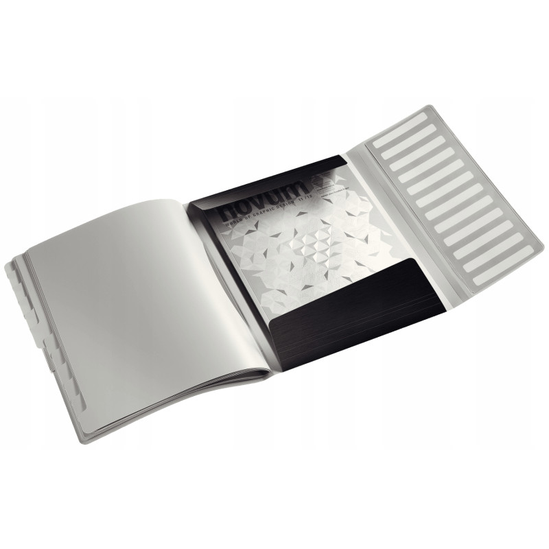 Teczka 12 przeródek A4 200k satynowa czerń LEITZ STYLE 39960094