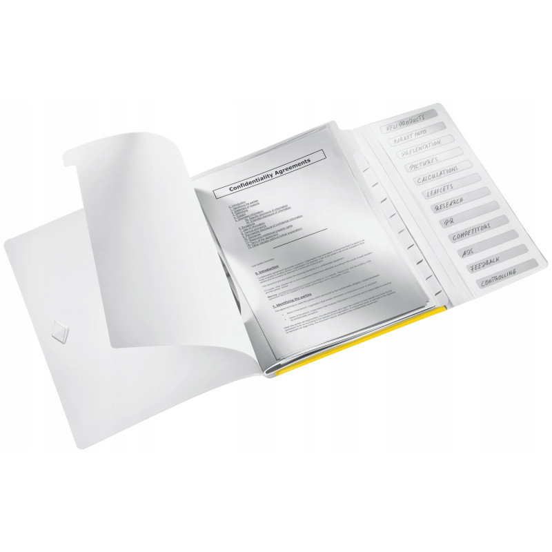 Teczka z gumką 12 przegródek A4 200k żółta 46340016 LEITZ WOW