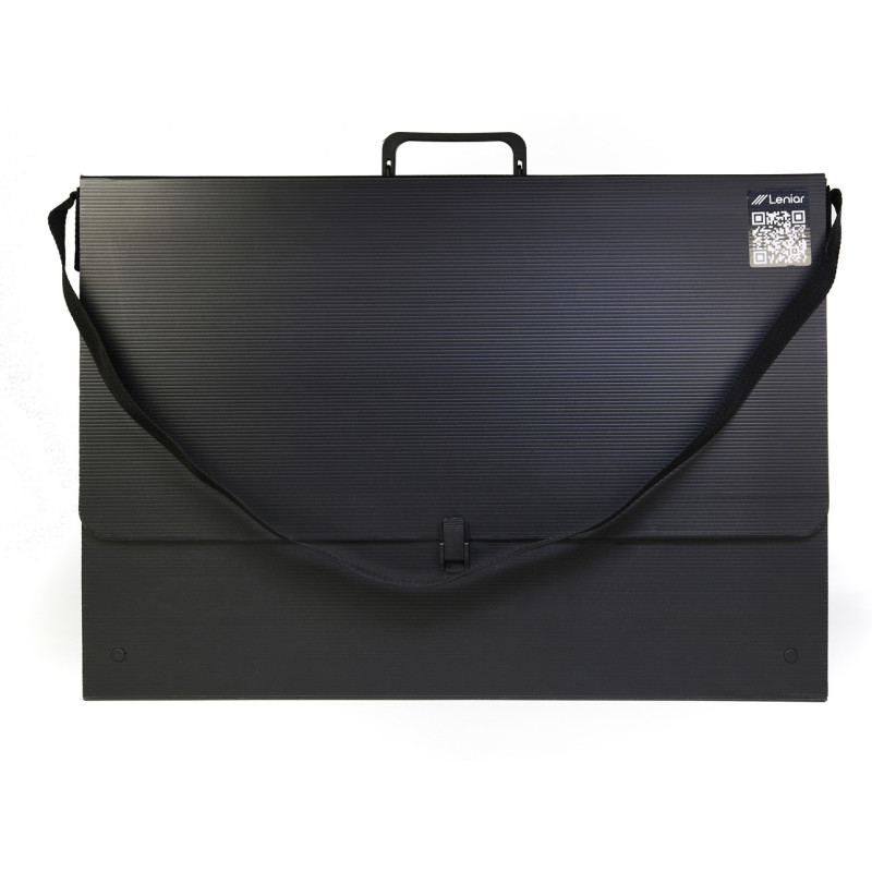 Teczka na rysunki A3 z rączką i paskiem czarna 90419P LENIAR