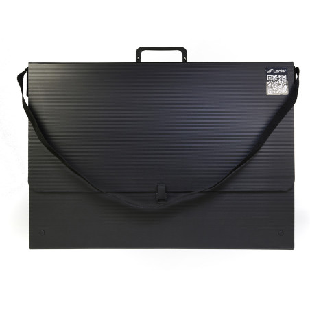 Teczka na rysunki A3 z rączką i paskiem czarna 90419P LENIAR
