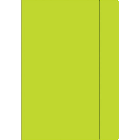 Teczka z gumką A4+ FLUO limonkowa INTERDRUK