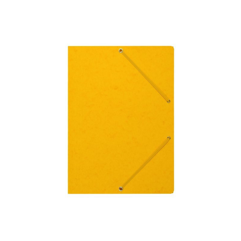 Teczka z gumką rogi NATUNA A4 preszpan żółta 390g