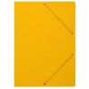 Teczka z gumką rogi NATUNA A4 preszpan żółta 390g