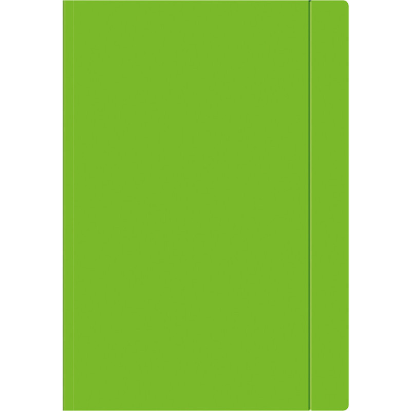 Teczka z gumką A4+ FLUO zielona INTERDRUK