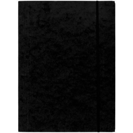 Teczka z gumką prostą NATUNA A4 preszpan czarna 390g