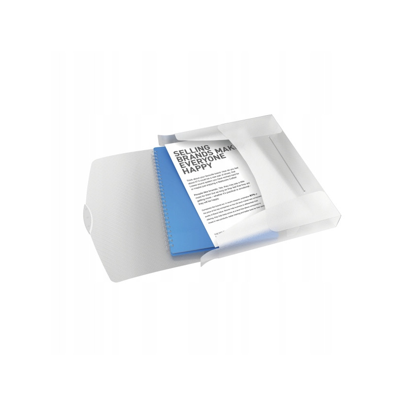 Teczka z gumką ESSELTE VIVIDA 40mm biała 624050