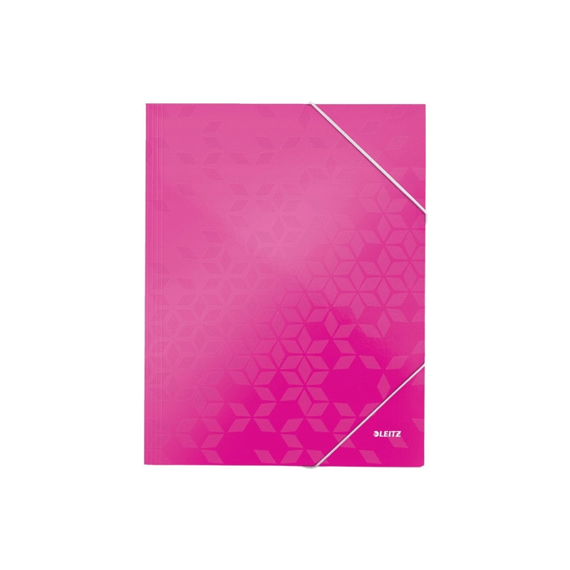 Teczka kartonowa z gumką LEITZ różowy WOW 39820023