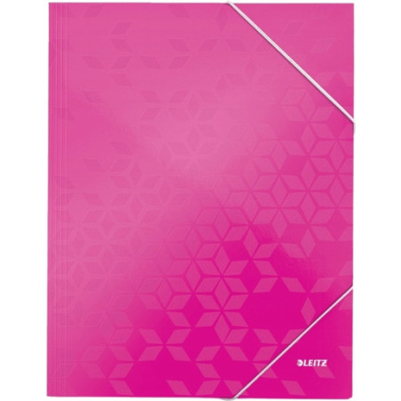 Teczka kartonowa z gumką LEITZ różowy WOW 39820023
