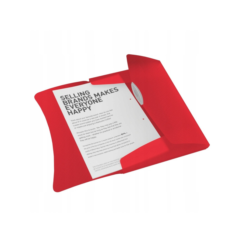 Teczka z gumką ESSELTE VIVIDA 15mm czerwona 624042