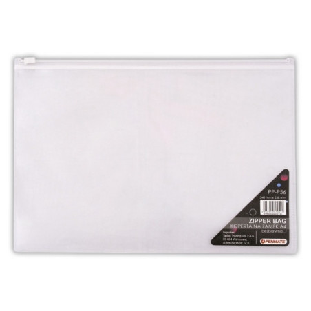 Koperta na zamek A4 bezbarwna PP-P56 PENMATE TT6700