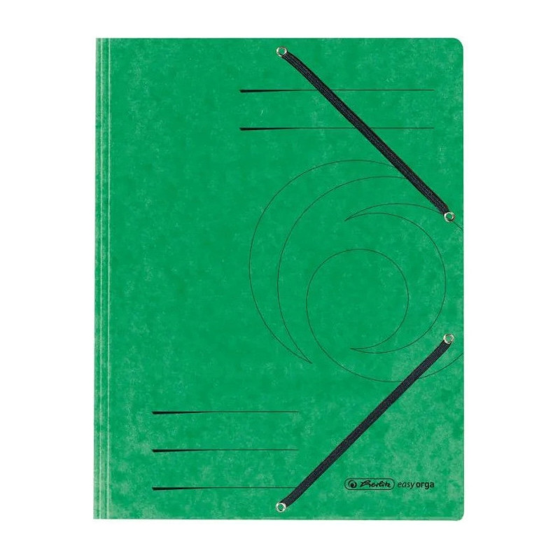 Teczka z gumką na dokumenty A4 z zakładkami Colorspan zielona 10843894 HERLITZ