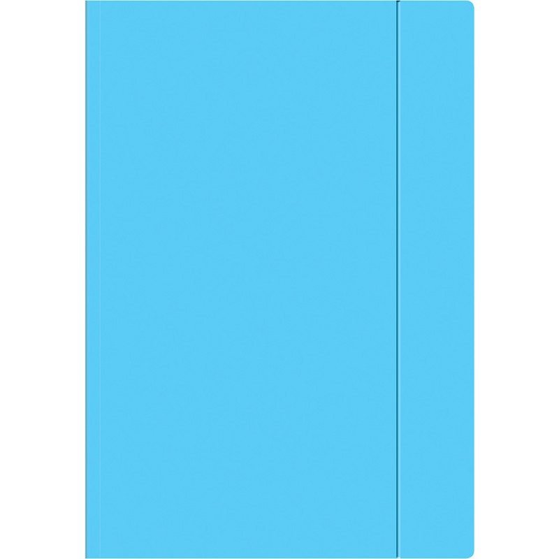 Teczka z gumką A4+ FLUO niebieska INTERDRUK