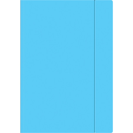 Teczka z gumką A4+ FLUO niebieska INTERDRUK