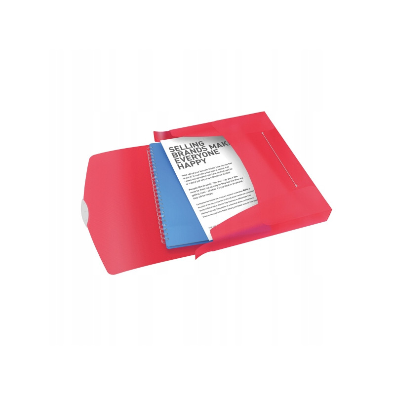 Teczka z gumką ESSELTE VIVIDA 40mm czerwona 624048