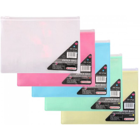 Koperta na zamek A5 czerwona PP-P54 TT6696 PENMATE