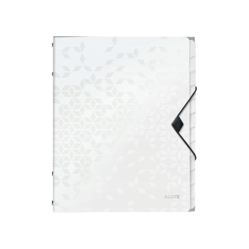 Teczka z gumką 12 przegródek A4 200k biała 46340001 LEITZ WOW