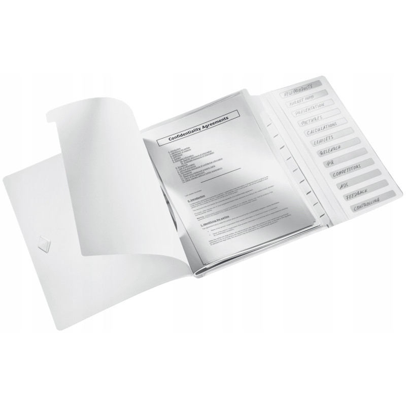 Teczka z gumką 12 przegródek A4 200k biała 46340001 LEITZ WOW