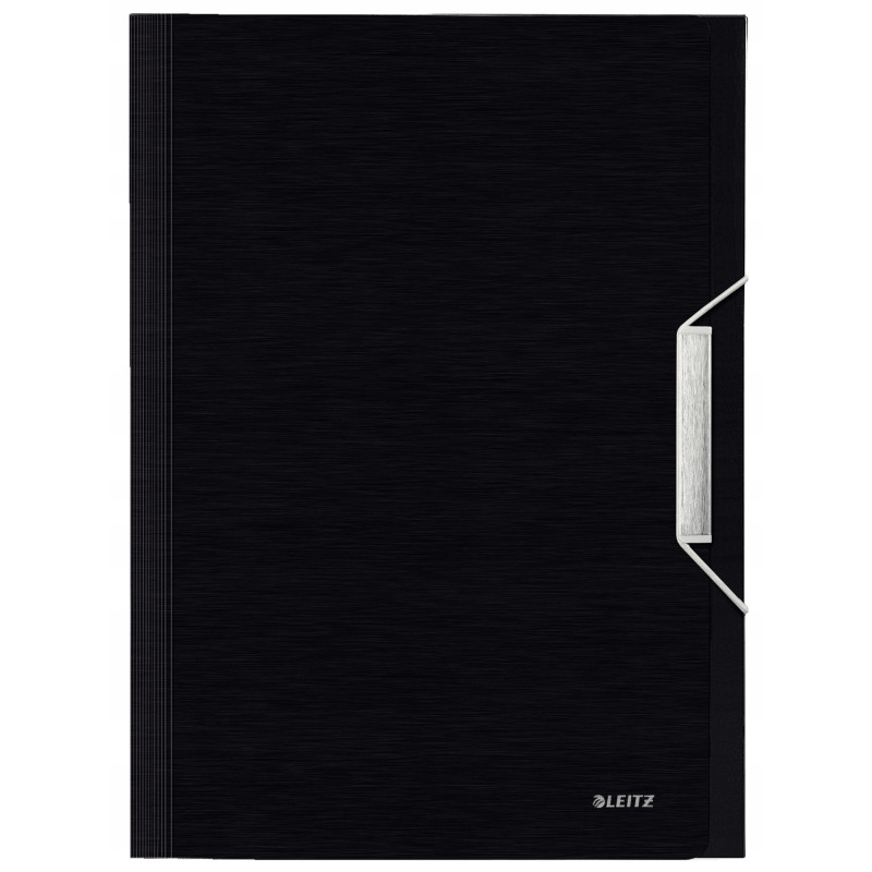 Teczka 6przegródek LEITZ STYLE A4 Satynowa czerń 250k 39570094