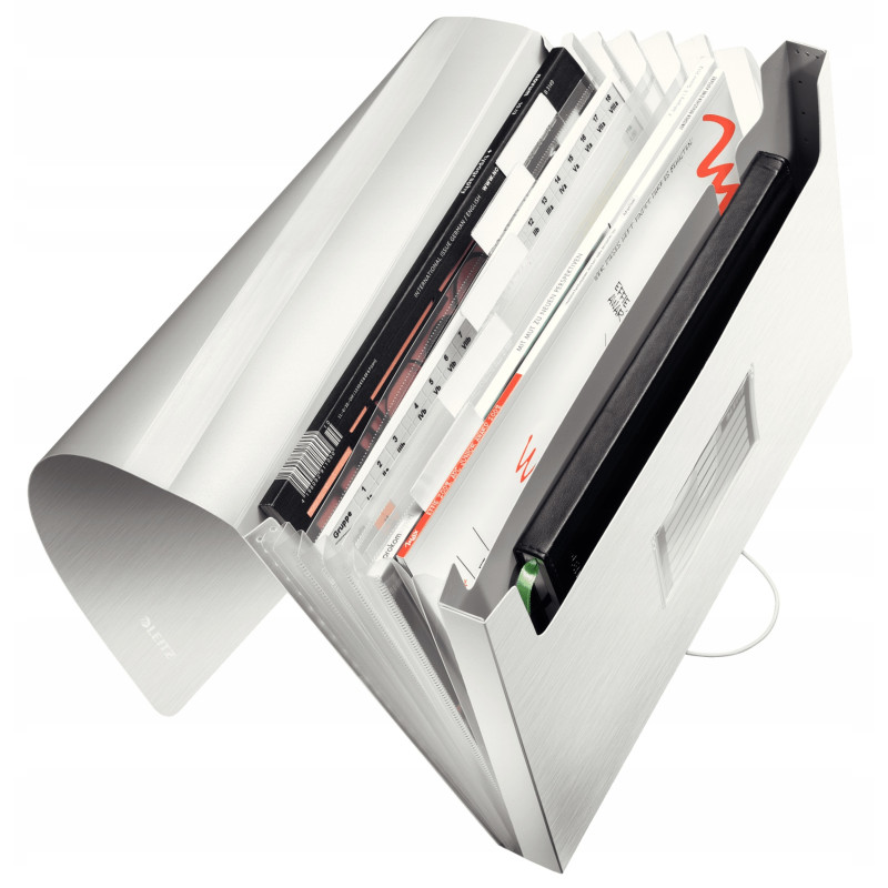 Teczka 6przegródek LEITZ STYLE A4 Arktyczna biel 250k 39570004