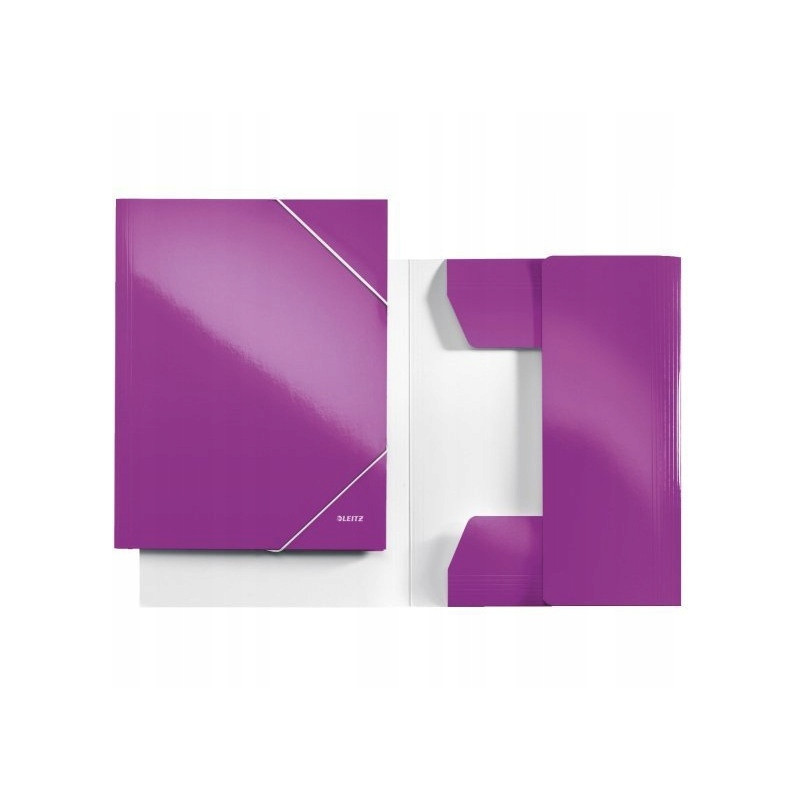 Teczka kartonowa z gumką WOW fioletowa 39820062 LEITZ