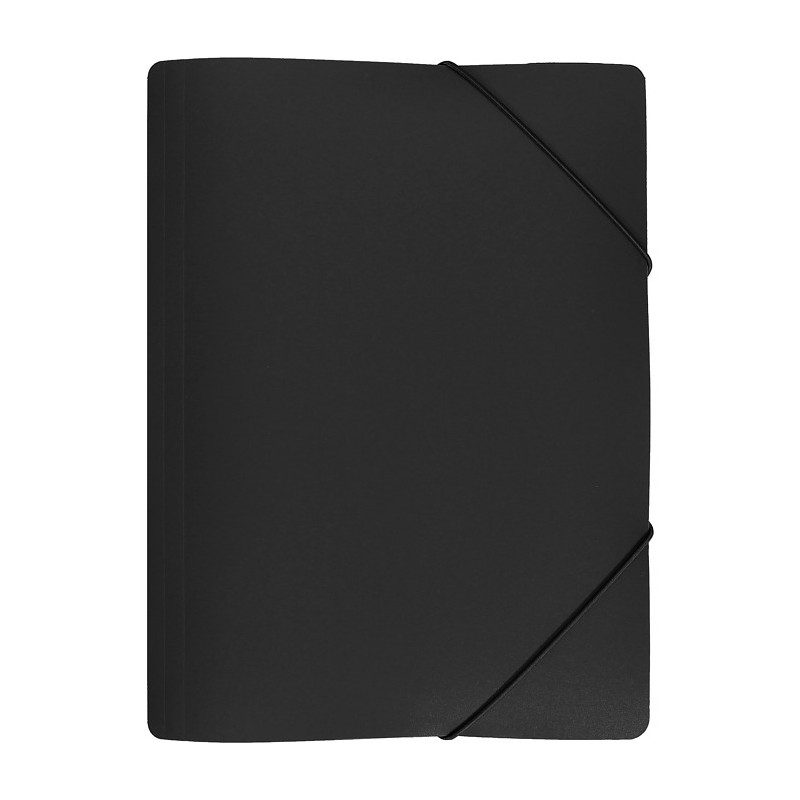 Teczka z gumką szeroka na dokumenty A4 PP s.pomarańczy czarna TGS-01-05 BIURFOL