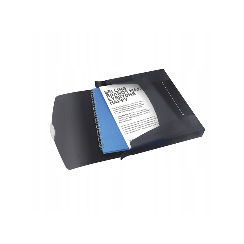 Teczka z gumką ESSELTE VIVIDA 40mm czarna 624049