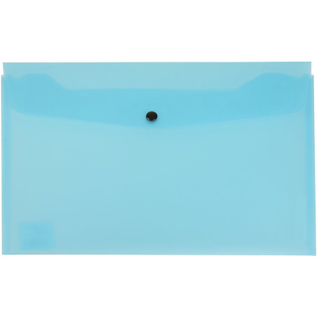 Teczka kopertowa na dokumenty A4 na zatrzask PVC niebieska przezroczysta TP-11-02 BIURFOL