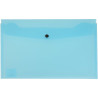 Teczka kopertowa na dokumenty A4 na zatrzask PVC niebieska przezroczysta TP-11-02 BIURFOL