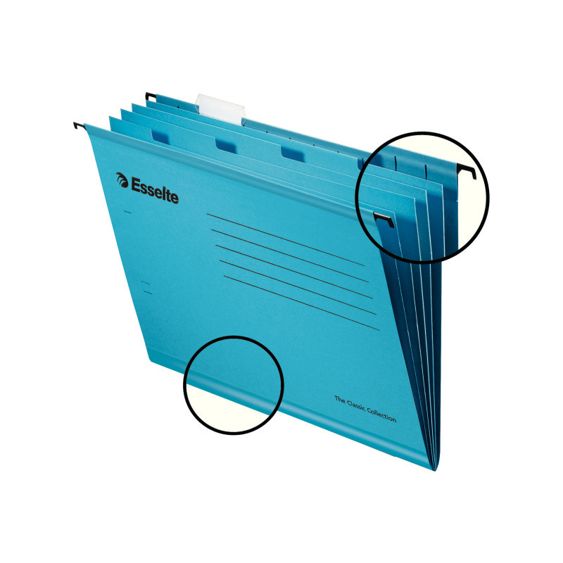 Teczka zawieszana A4 z przekładkami (10szt) niebieska 93133 ESSELTE