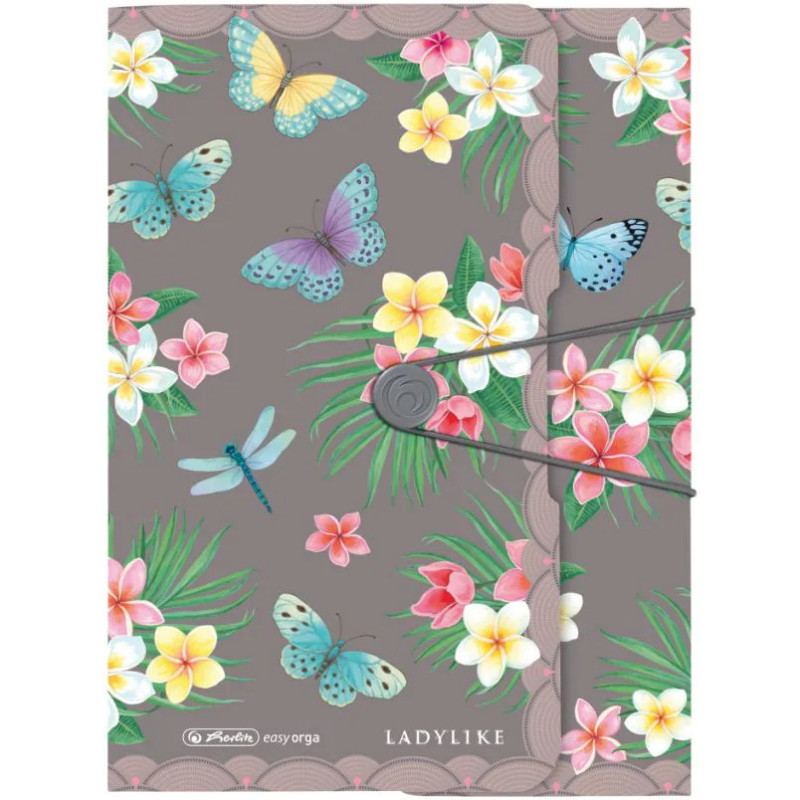 Teczka z gumką na dokumenty A4 PP LADYLIKE BUTTERFLIES 50044009 HERLITZ