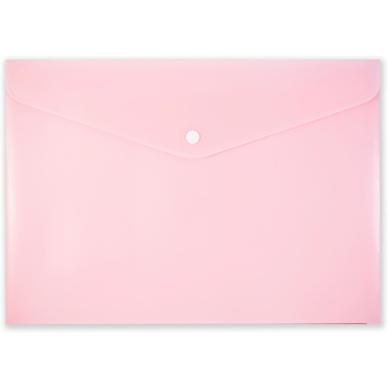 Teczka kopertowa na zatrzask A4 PP-113 różowa pastelowa TT7939 PENMATE