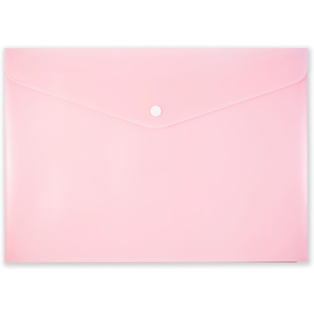 Teczka kopertowa na zatrzask A4 PP-113 różowa pastelowa TT7939 PENMATE