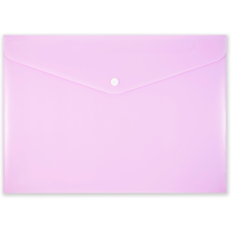 Teczka kopertowa na zatrzask A4 PP-113 różowa pastelowa TT7942 PENMATE