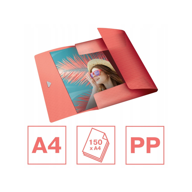 Teczka z gumką Esselte Colour`Breeze 15 mm koralowy 628439