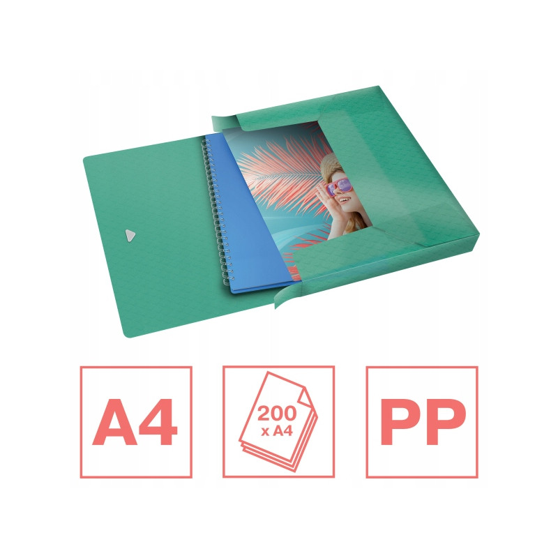 Teczka z gumką Esselte Colour`Breeze 25mm zielony 626260