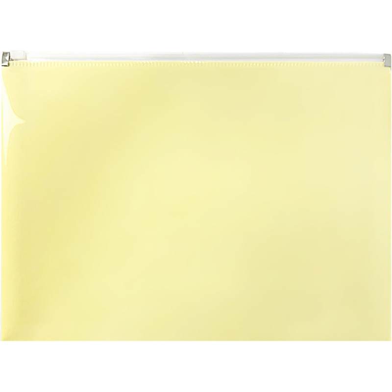 Teczka na dokumenty A4 na suwak PP pastelowy żółty TSP-A4-03 BIURFOL
