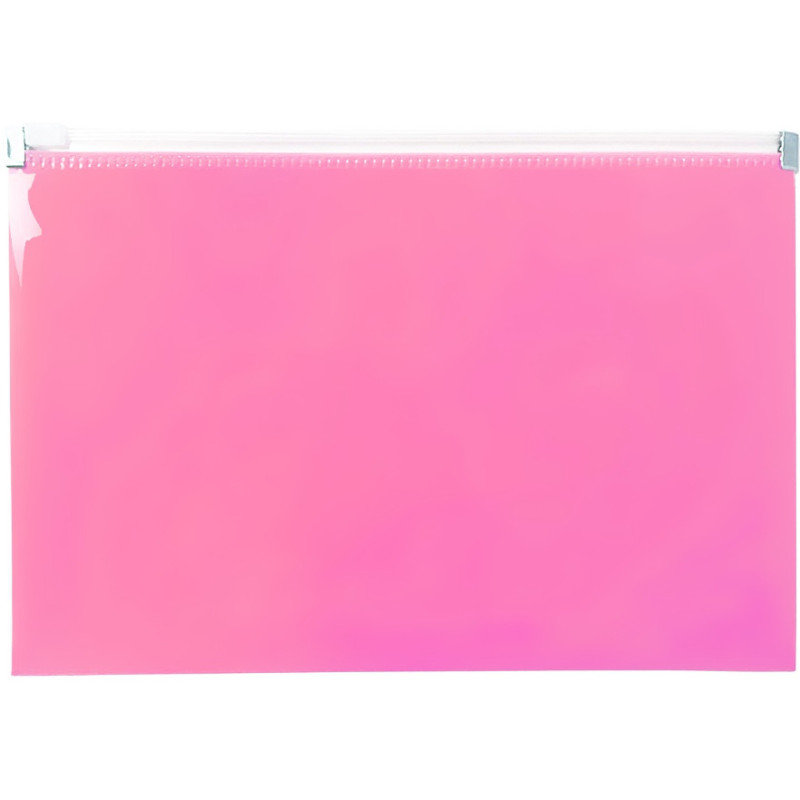 Teczka na dokumenty A5 na suwak PP pastelowy różowy TSP-A5-01 BIURFOL