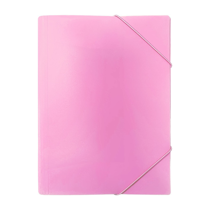 Teczka z gumką na dokumenty A4 PP pastelowy różowy TGP-A4-01 BIURFOL