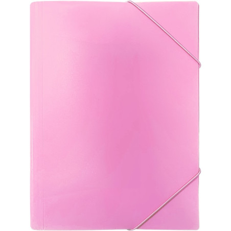 Teczka z gumką na dokumenty A4 PP pastelowy różowy TGP-A4-01 BIURFOL