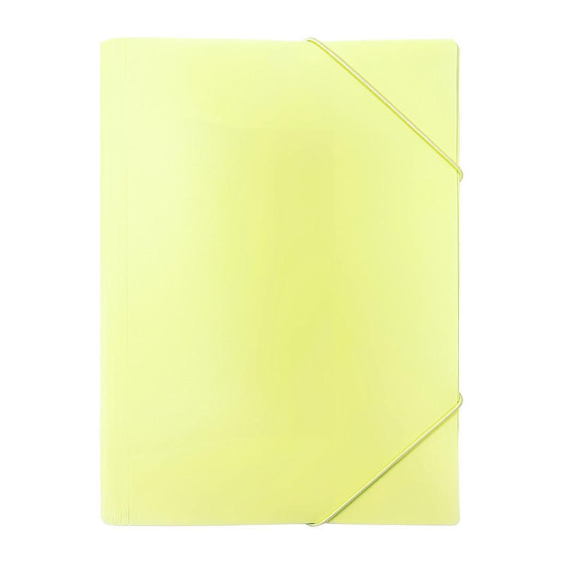Teczka z gumką na dokumenty A4 PP pastelowy żółty TGP-A4-03 BIURFOL