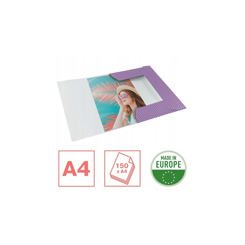 Teczka kartonowa z gumką Colour`Breeze A4 lawendowa 628495 ESSELTE